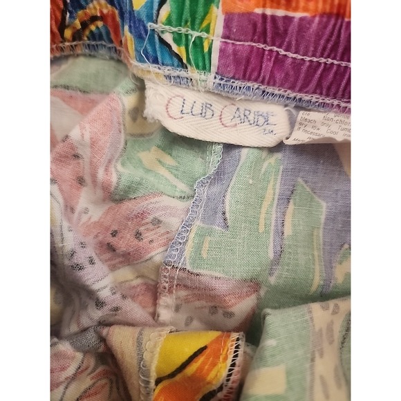 Vintage 90s Club Caribe Hawaii Floral Tropical Print Shorts Medium - Picture 7 of 7